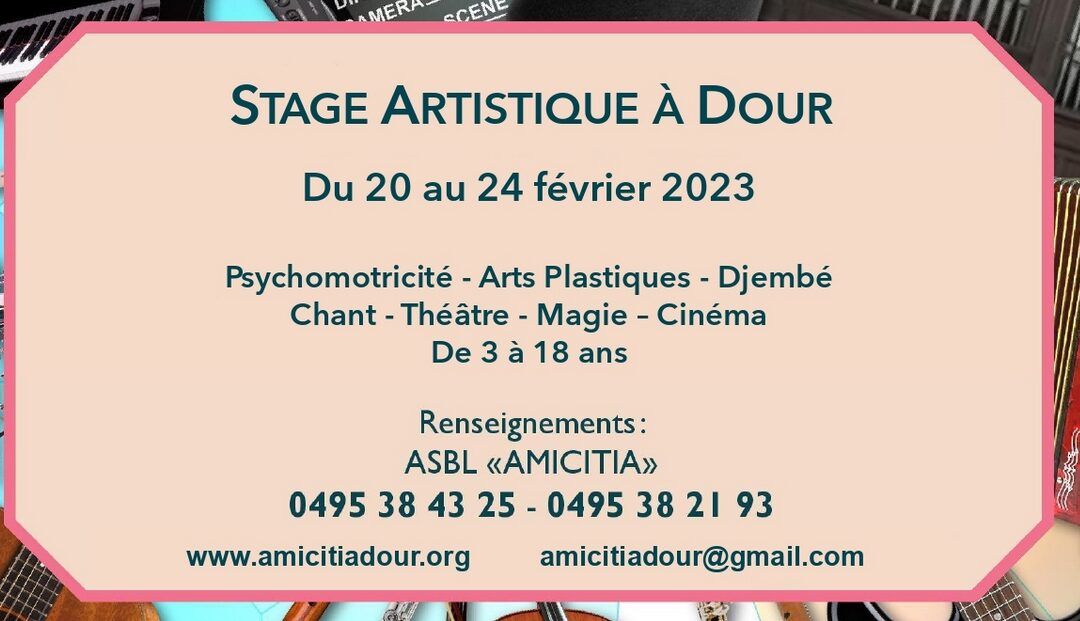 Amicitia – Stage Musical et Artistique du 20 au 24 février 2023