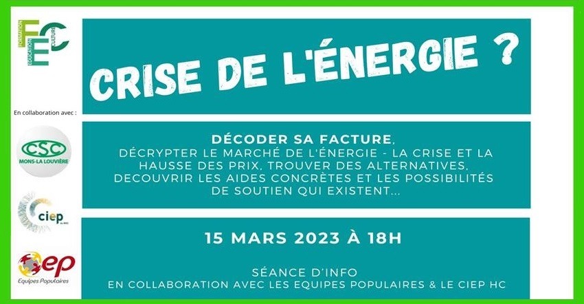 DOUR CSC – Séance d’information sur le crise de l’énergie