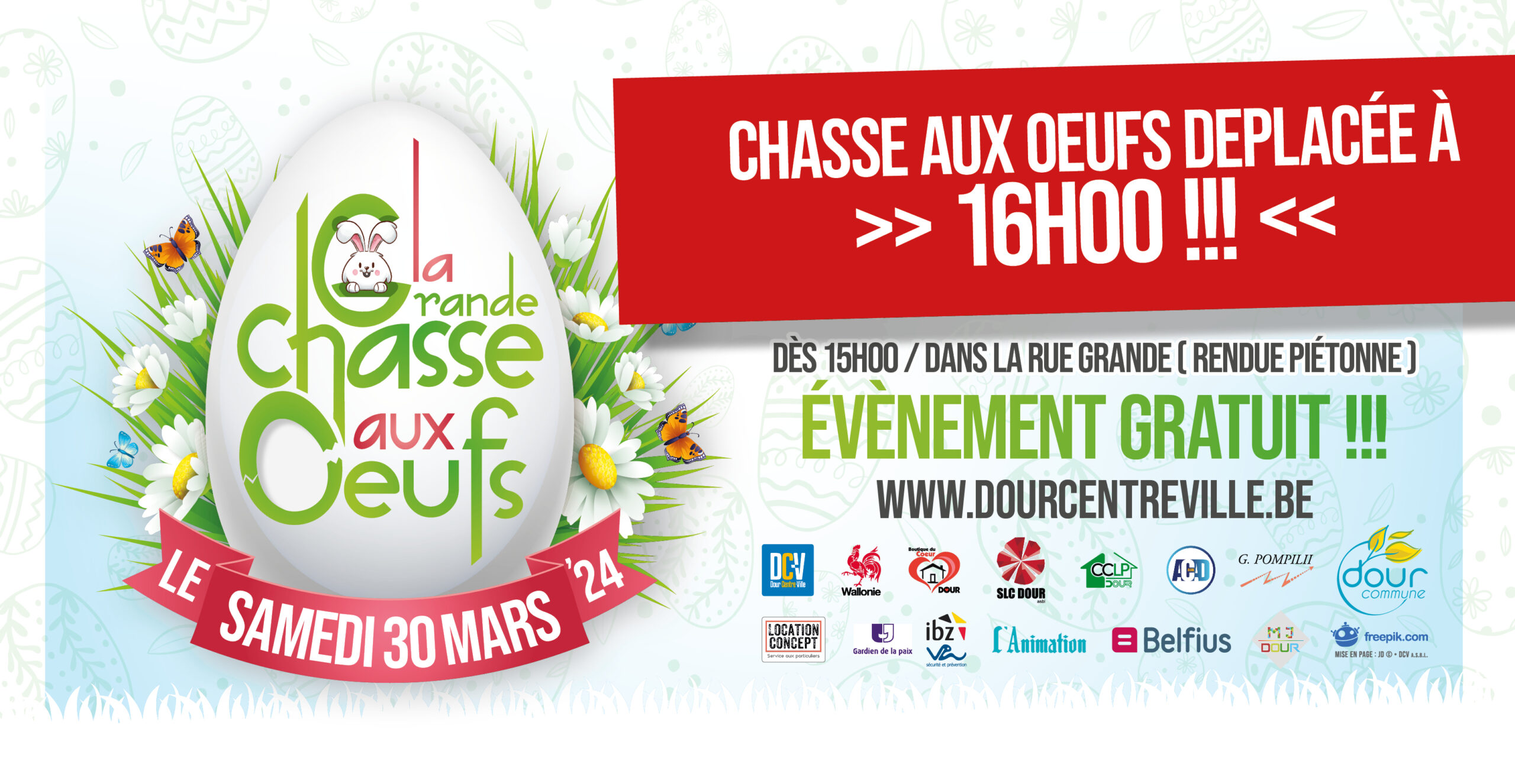 Dour – Pâques : Chasse aux Oeufs > Samedi 30 mars 2024 !