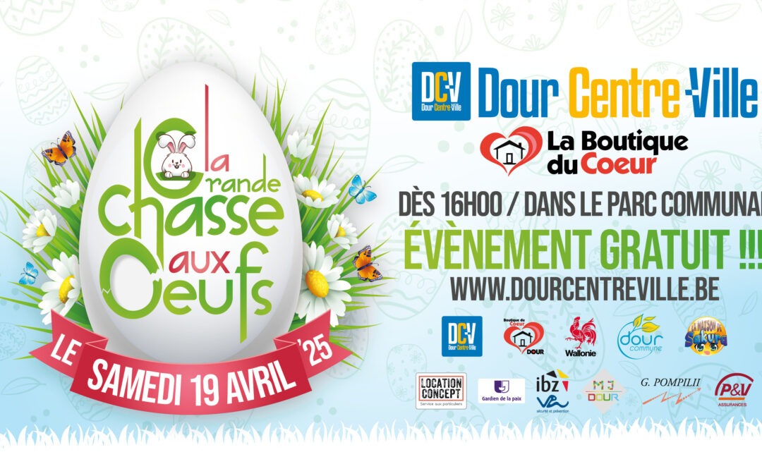 Dour – Pâques : Chasse aux Oeufs 2025 > Samedi 19 avril !